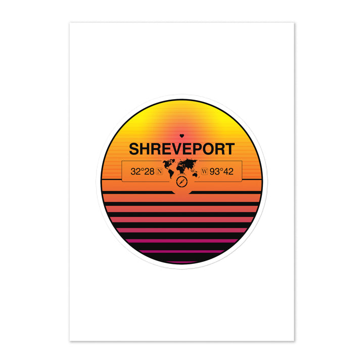 Travel Sticker Design with Retro Sunset Styling