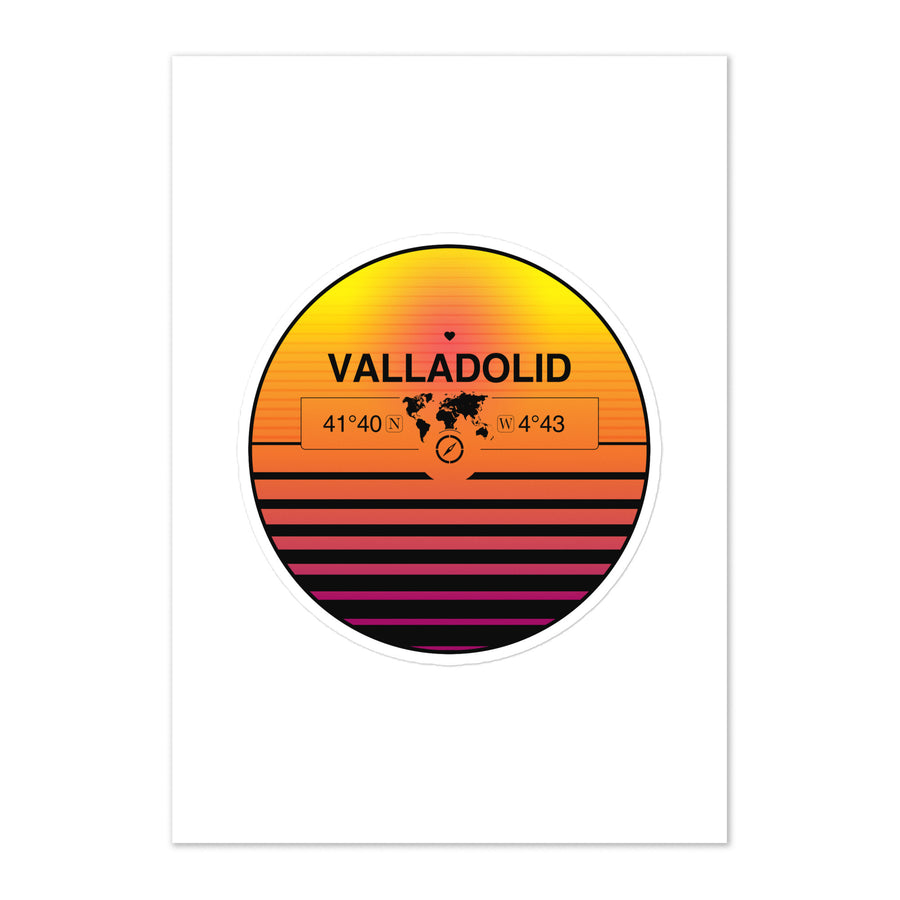Travel Sticker Design with Retro Sunset Styling