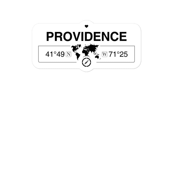 Providence Rhode Islands 2 x 5.5" Inch Stickers Gift with Map Coordinates #REF2748F6546