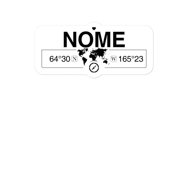 Nome Alaska 2 x 5.5" Inch Stickers Gift with Map Coordinates #REF2748F6546