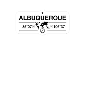 Albuquerque, New Mexico 2 x 5.5" Inch Stickers Gift with Map Coordinates #REF2748F6546