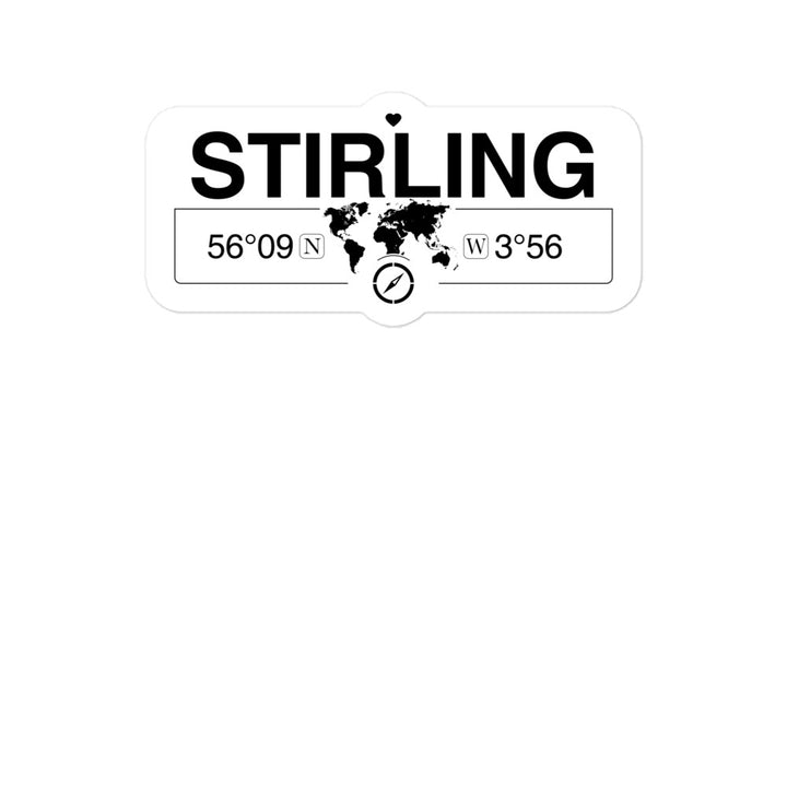 Stirling, Scotland 2 x 5.5" Inch Stickers Gift with Map Coordinates #REF2748F6546
