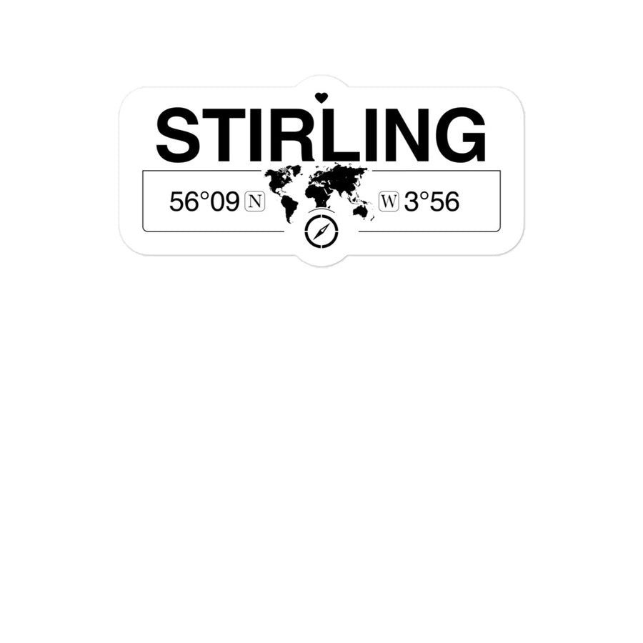 Stirling, Scotland 2 x 5.5" Inch Stickers Gift with Map Coordinates #REF2748F6546