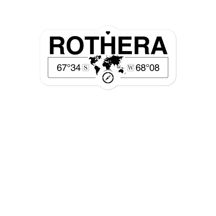 Rothera, British Antarctic  2 x 5.5" Inch Stickers Gift with Map Coordinates #REF2748F6546