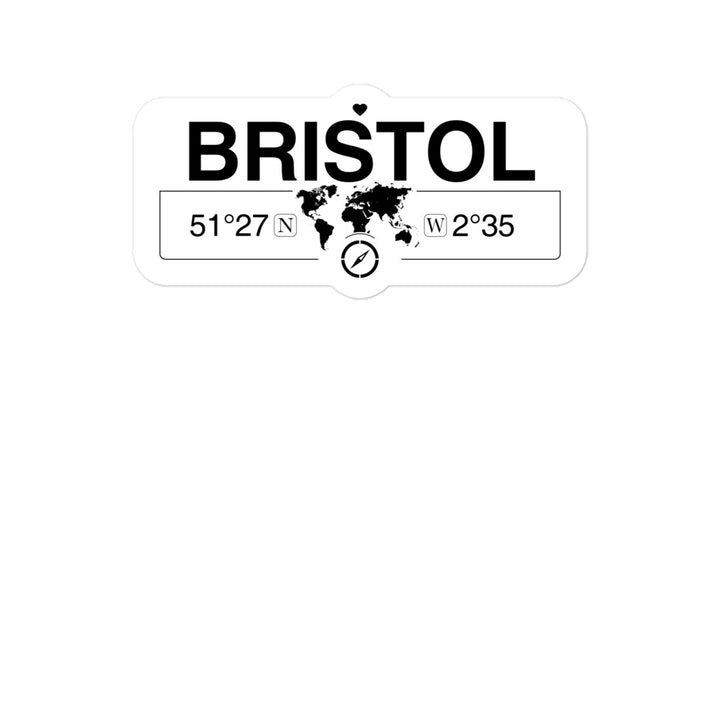 Bristol, England 2 x 5.5" Inch Stickers Gift with Map Coordinates #REF2748F6546