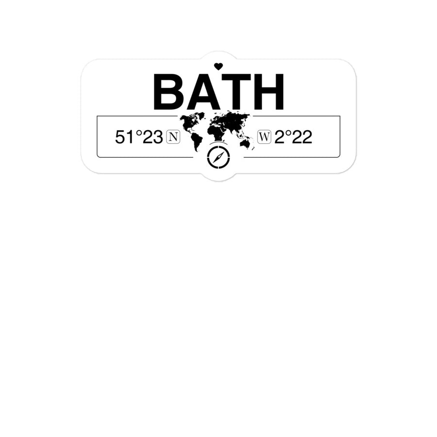 Bath, England 2 x 5.5" Inch Stickers Gift with Map Coordinates #REF2748F6546