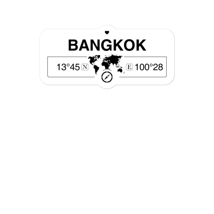 Bangkok 2 x 5.5" Inch Stickers Gift with Map Coordinates #REF2748F6546