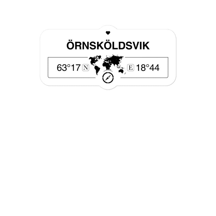 ÃrnskÃ¶ldsvik,  vÃ¤sternorrla 2 x 5.5" Inch Stickers Gift with Map Coordinates #REF2748F6546