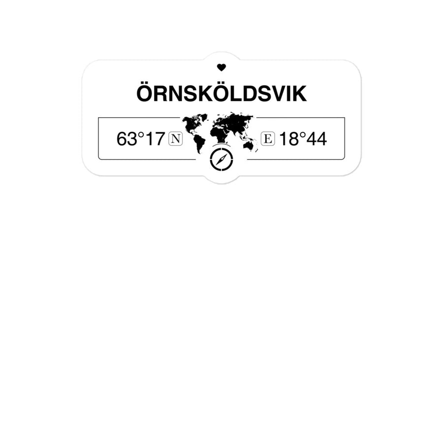 ÃrnskÃ¶ldsvik,  vÃ¤sternorrla 2 x 5.5" Inch Stickers Gift with Map Coordinates #REF2748F6546
