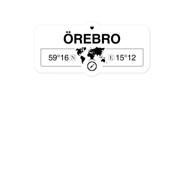 Ãrebro,  Ã¶rebro County 2 x 5.5" Inch Stickers Gift with Map Coordinates #REF2748F6546