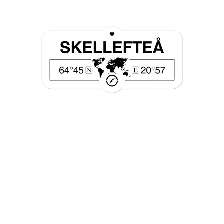SkellefteÃ¥,  vÃ¤sterbotten 2 x 5.5" Inch Stickers Gift with Map Coordinates #REF2748F6546