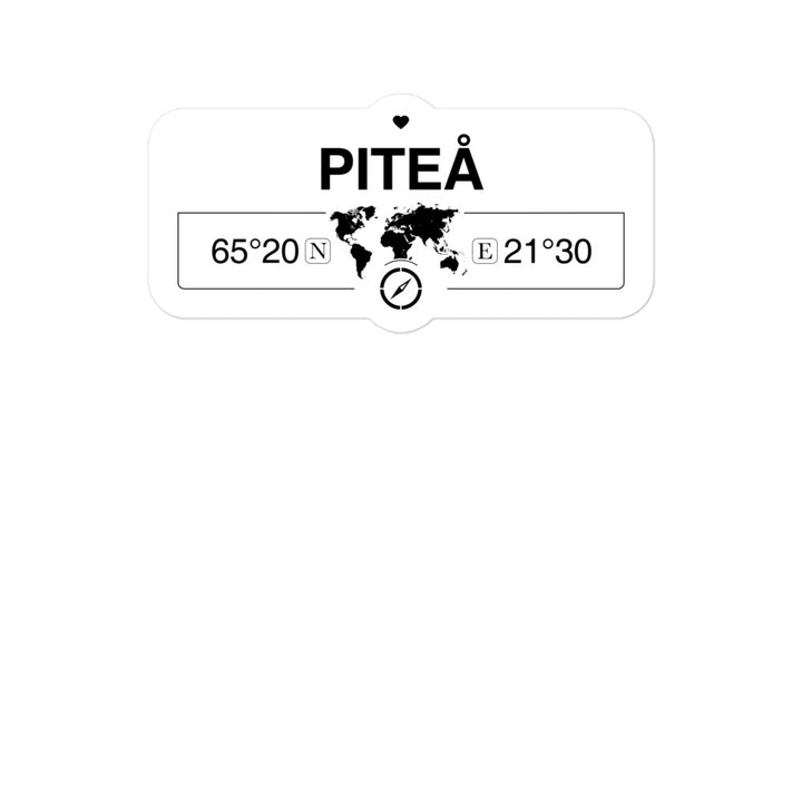 PiteÃ¥,  norrbotten 2 x 5.5" Inch Stickers Gift with Map Coordinates #REF2748F6546