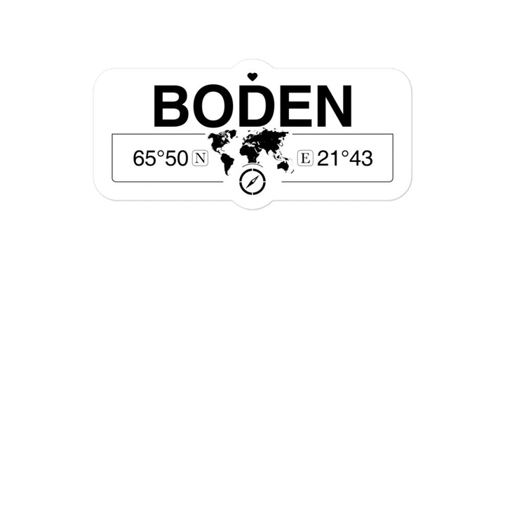 Boden,  norrbotten 2 x 5.5" Inch Stickers Gift with Map Coordinates #REF2748F6546