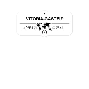 Vitoria-gasteiz, Basque Cou 2 x 5.5" Inch Stickers Gift with Map Coordinates #REF2748F6546