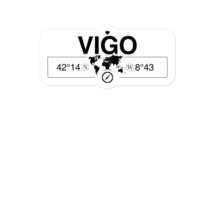 Vigo, Galicia 2 x 5.5" Inch Stickers Gift with Map Coordinates #REF2748F6546