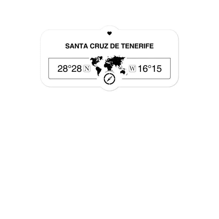 Santa Cruz De Tenerife, Can 2 x 5.5" Inch Stickers Gift with Map Coordinates #REF2748F6546