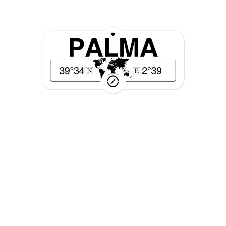 Palma, Balearic Islands 2 x 5.5" Inch Stickers Gift with Map Coordinates #REF2748F6546