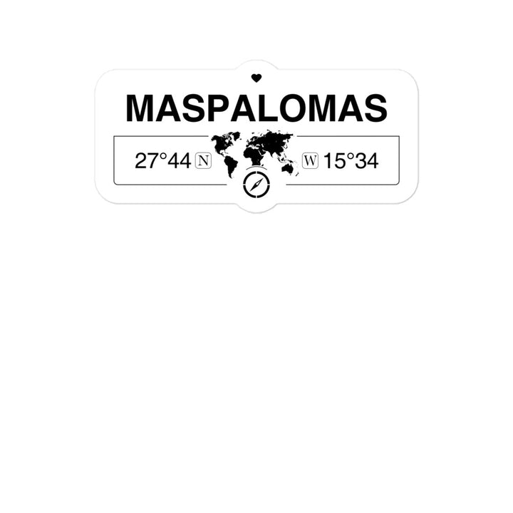 Maspalomas, Canary Islands 2 x 5.5" Inch Stickers Gift with Map Coordinates #REF2748F6546