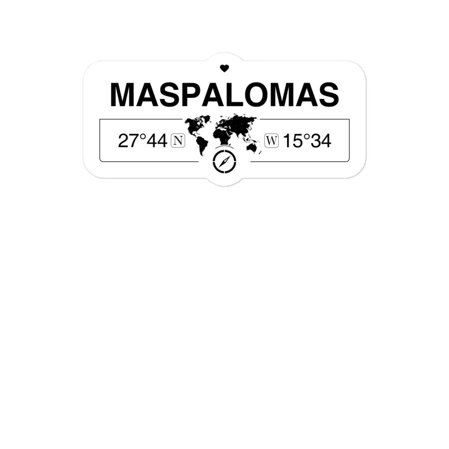 Maspalomas, Canary Islands 2 x 5.5" Inch Stickers Gift with Map Coordinates #REF2748F6546
