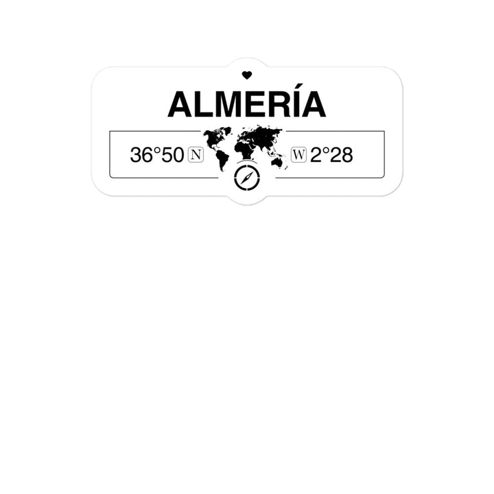 AlmerÃ­a, andalusia 2 x 5.5" Inch Stickers Gift with Map Coordinates #REF2748F6546