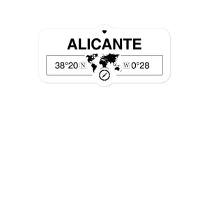 Alicante, Valencian Communities 2 x 5.5" Inch Stickers Gift with Map Coordinates #REF2748F6546