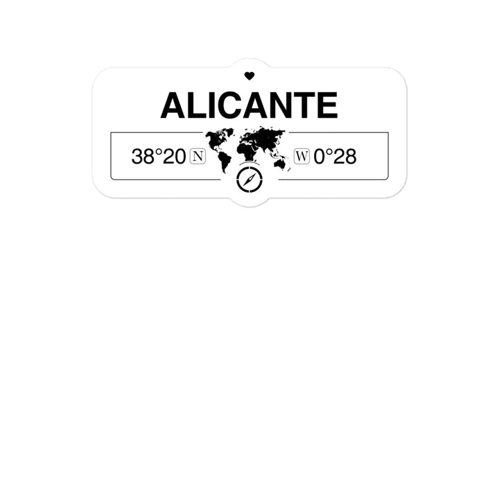 Alicante, Valencian Communities 2 x 5.5" Inch Stickers Gift with Map Coordinates #REF2748F6546