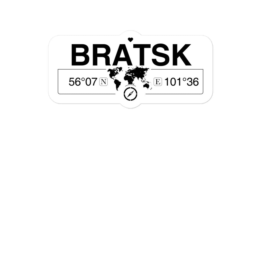 Bratsk, Irkutsk Oblast 2 x 5.5" Inch Stickers Gift with Map Coordinates #REF2748F6546