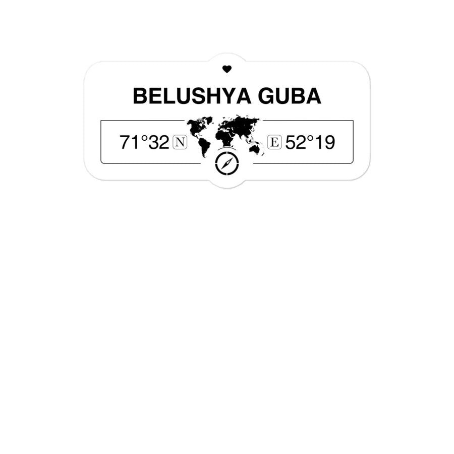 Belushya Guba, Arkhangelsk  2 x 5.5" Inch Stickers Gift with Map Coordinates #REF2748F6546