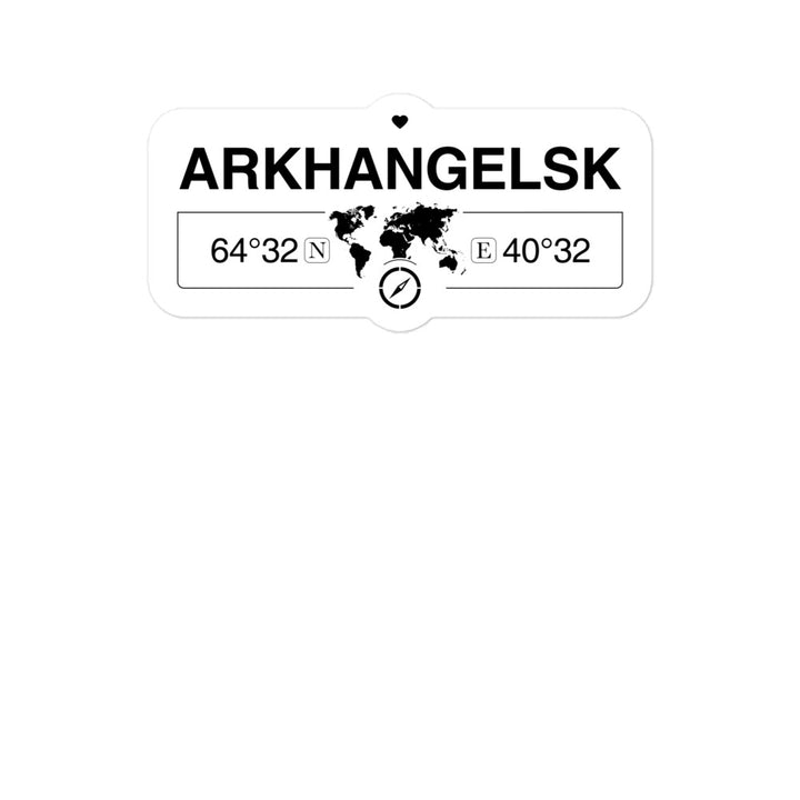 Arkhangelsk, Arkhangelsk Ob 2 x 5.5" Inch Stickers Gift with Map Coordinates #REF2748F6546