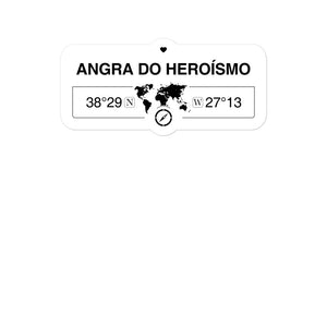 Angra Do HeroÃ­smo, Azores 2 x 5.5" Inch Stickers Gift with Map Coordinates #REF2748F6546