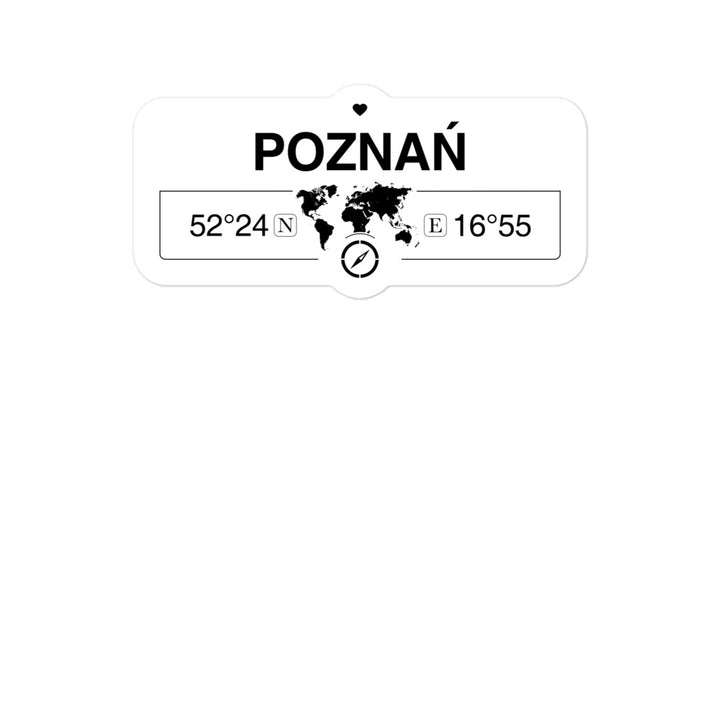 PoznaÅ, Greater Poland 2 x 5.5" Inch Stickers Gift with Map Coordinates #REF2748F6546