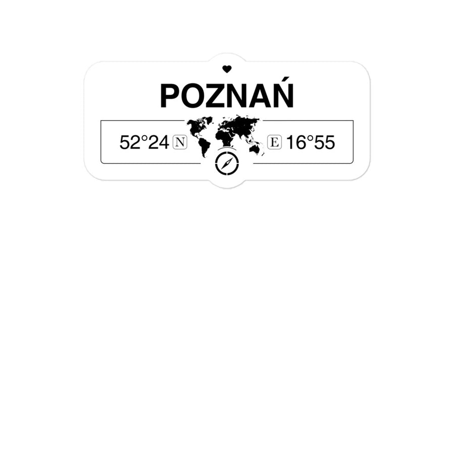 PoznaÅ, Greater Poland 2 x 5.5" Inch Stickers Gift with Map Coordinates #REF2748F6546