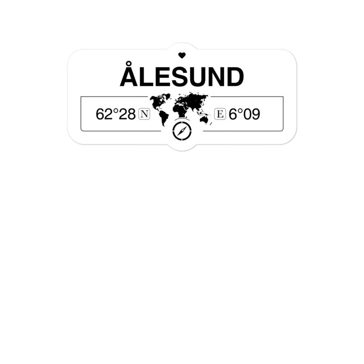Ãlesund, MÃ¸re Og Romsdal 2 x 5.5" Inch Stickers Gift with Map Coordinates #REF2748F6546
