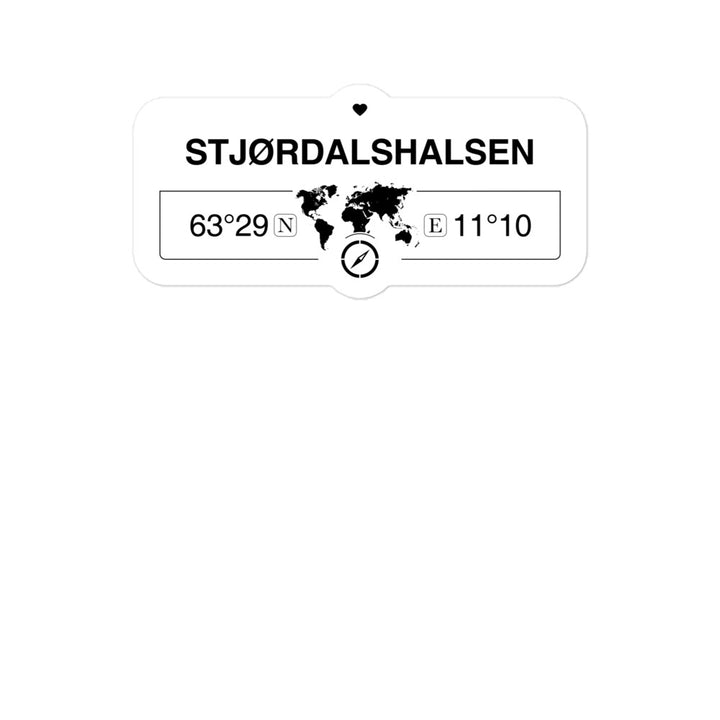 StjÃ¸rdalshalsen, TrÃ¸ndelag 2 x 5.5" Inch Stickers Gift with Map Coordinates #REF2748F6546
