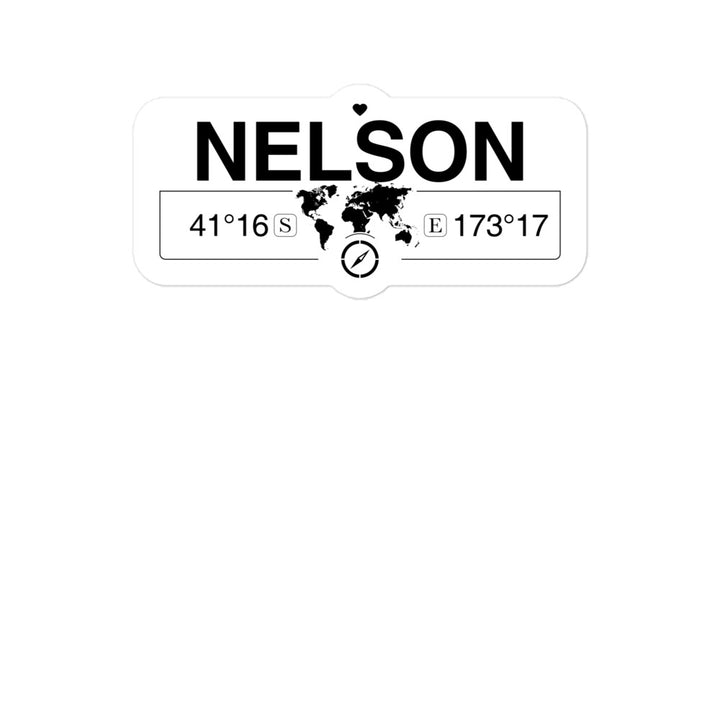 Nelson 2 x 5.5" Inch Stickers Gift with Map Coordinates #REF2748F6546