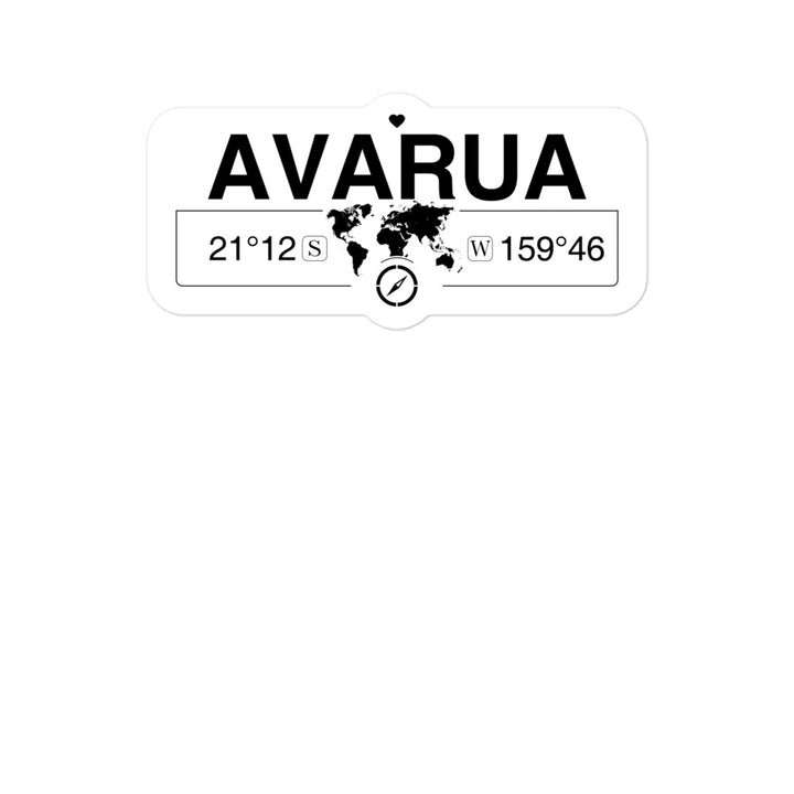 Avarua, Cook Islands 2 x 5.5" Inch Stickers Gift with Map Coordinates #REF2748F6546