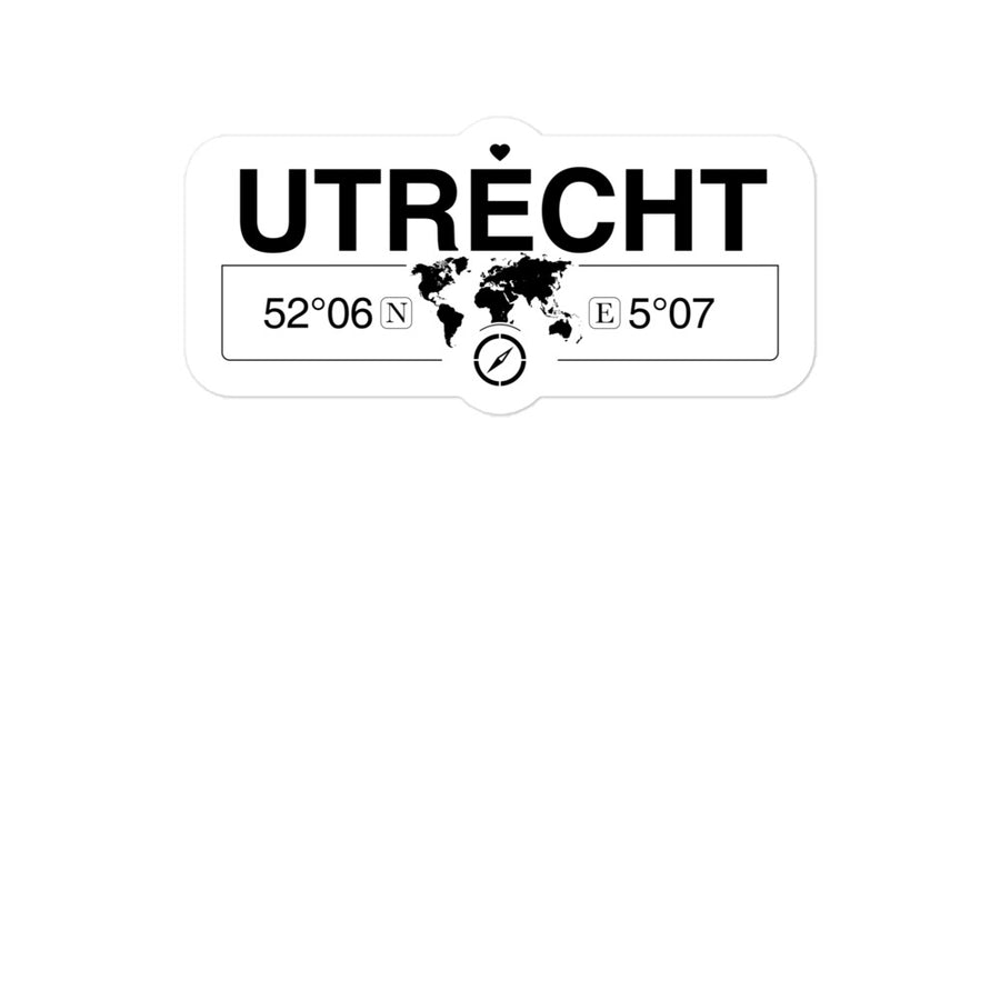 Utrecht, Utrecht 2 x 5.5" Inch Stickers Gift with Map Coordinates #REF2748F6546