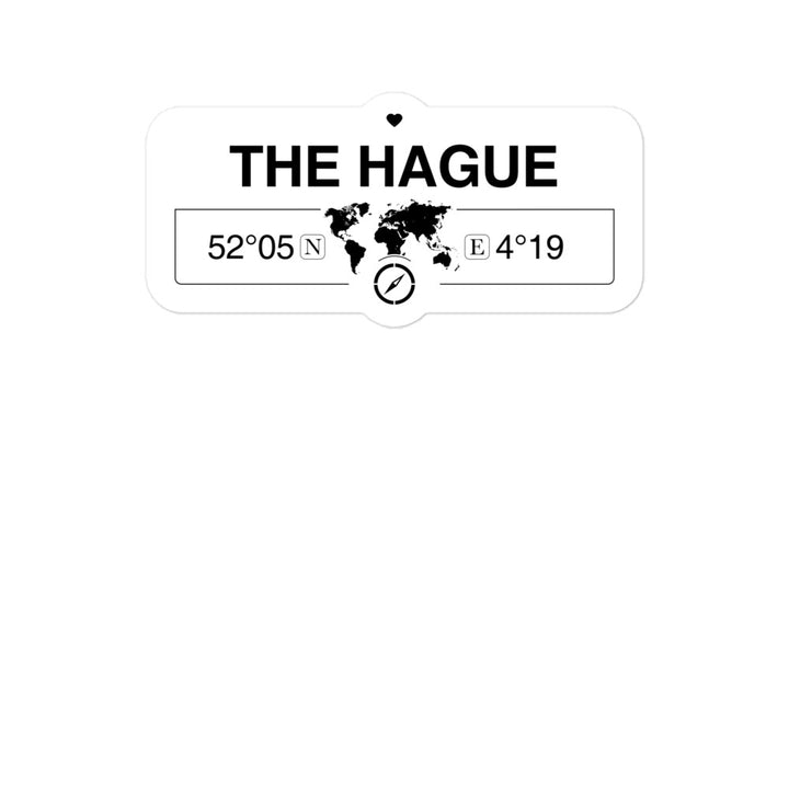 The Hague, South Holland 2 x 5.5" Inch Stickers Gift with Map Coordinates #REF2748F6546