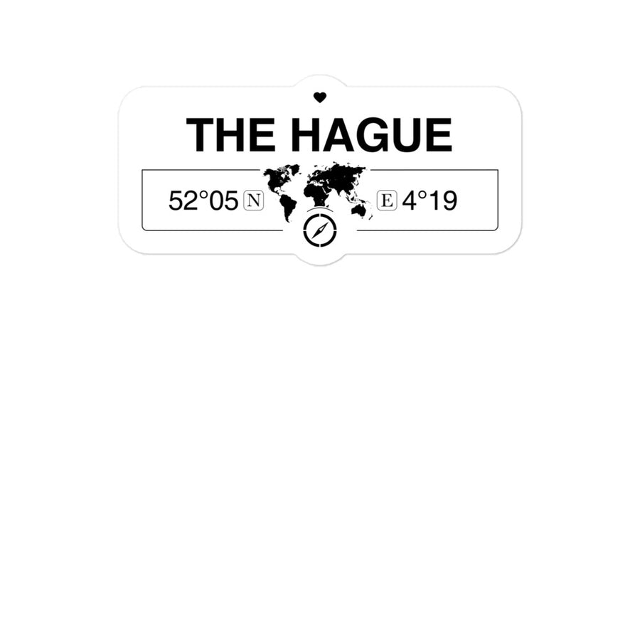The Hague, South Holland 2 x 5.5" Inch Stickers Gift with Map Coordinates #REF2748F6546
