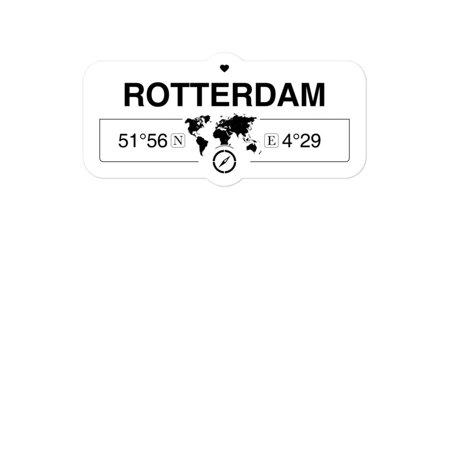 Rotterdam, South Holland 2 x 5.5" Inch Stickers Gift with Map Coordinates #REF2748F6546