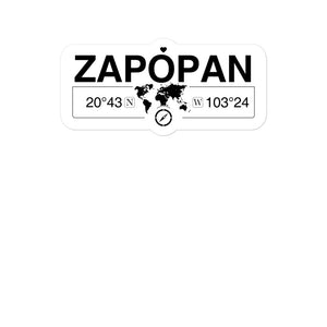 Zapopan, Jalisco 2 x 5.5" Inch Stickers Gift with Map Coordinates #REF2748F6546