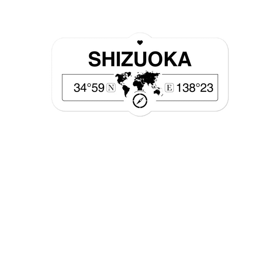 Shizuoka, Shizuoka 2 x 5.5" Inch Stickers Gift with Map Coordinates #REF2748F6546