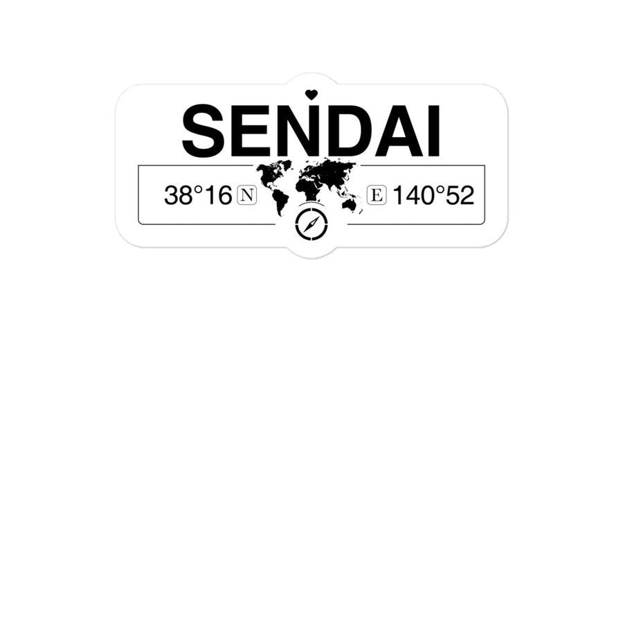 Sendai, Miyagi 2 x 5.5" Inch Stickers Gift with Map Coordinates #REF2748F6546