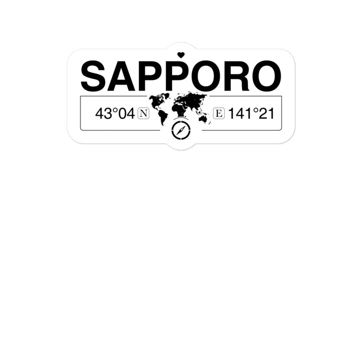 Sapporo, Hokkaido 2 x 5.5" Inch Stickers Gift with Map Coordinates #REF2748F6546