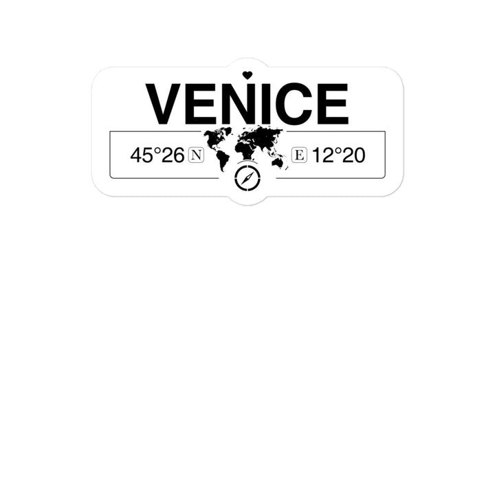 Venice, Veneto 2 x 5.5" Inch Stickers Gift with Map Coordinates #REF2748F6546