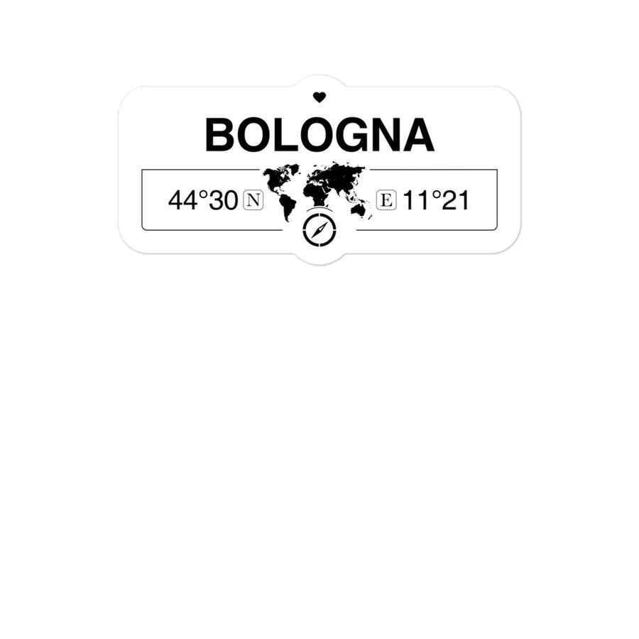 Bologna, Emilia-romagna 2 x 5.5" Inch Stickers Gift with Map Coordinates #REF2748F6546
