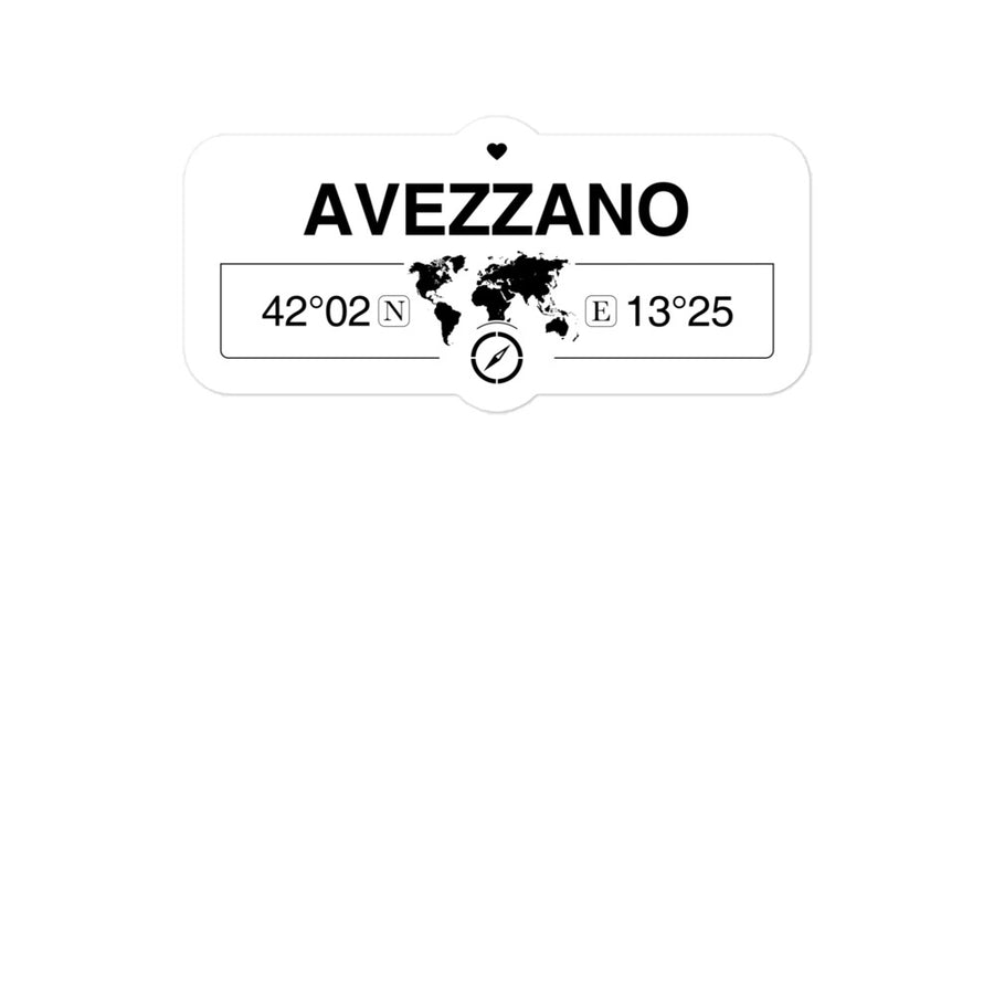 Avezzano, Abruzzo 2 x 5.5" Inch Stickers Gift with Map Coordinates #REF2748F6546