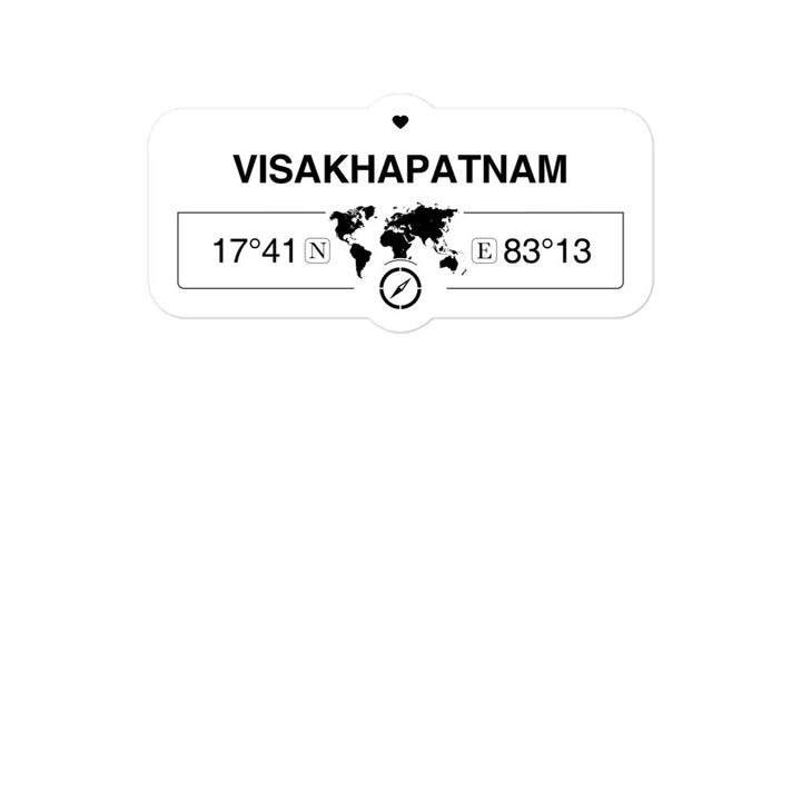Visakhapatnam, andhra Prade 2 x 5.5" Inch Stickers Gift with Map Coordinates #REF2748F6546