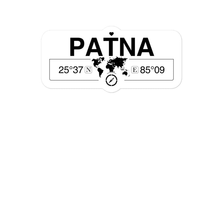 Patna, Bihar 2 x 5.5" Inch Stickers Gift with Map Coordinates #REF2748F6546