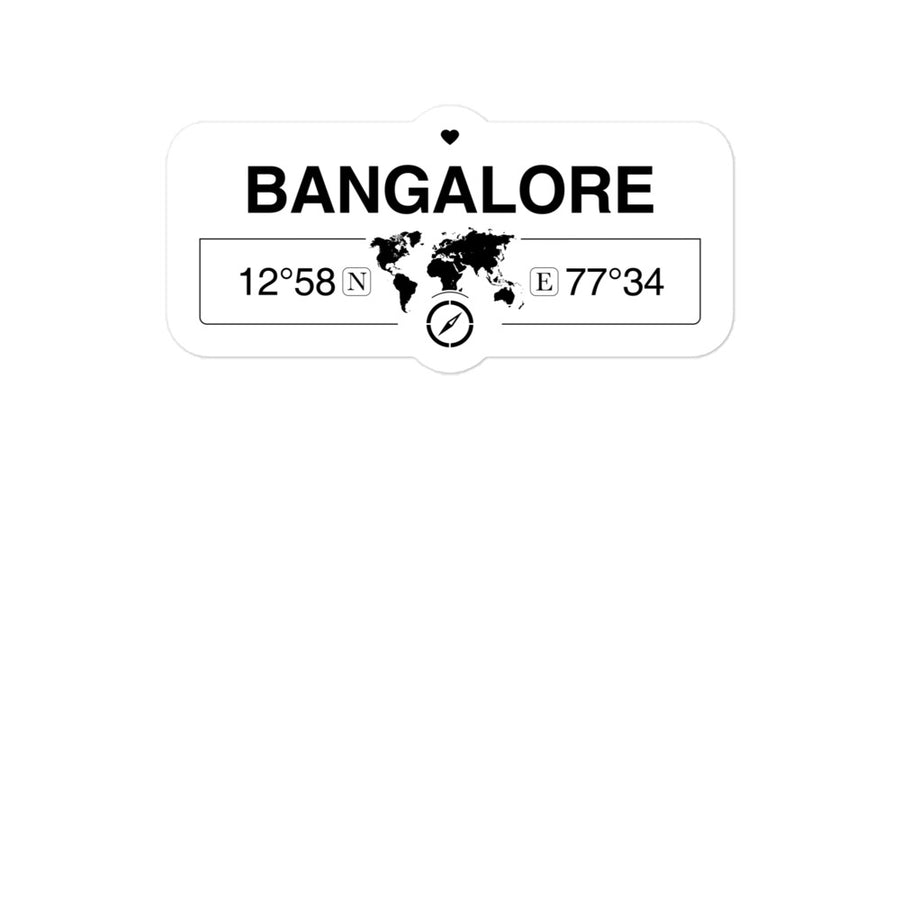 Bangalore, Karnataka 2 x 5.5" Inch Stickers Gift with Map Coordinates #REF2748F6546
